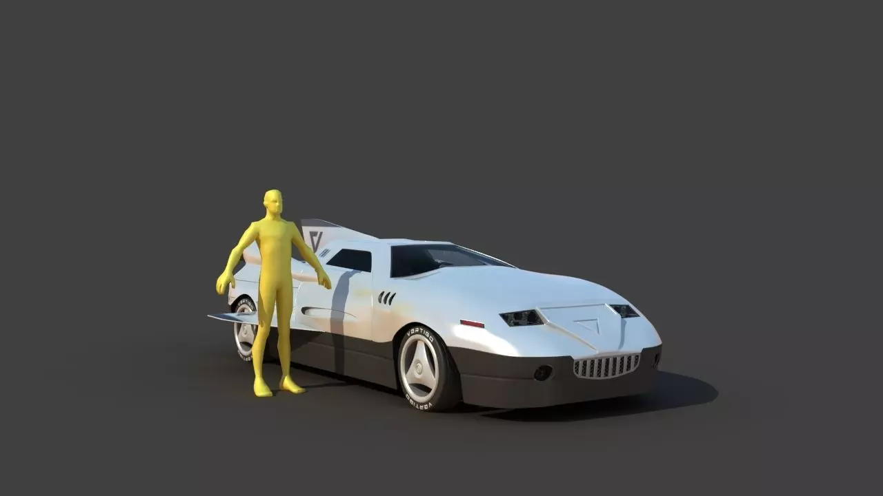 Futuristic Jet Car 3D model_19