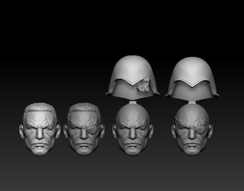 Major Bludd Headsculpt for Action Figures 3D print model_2