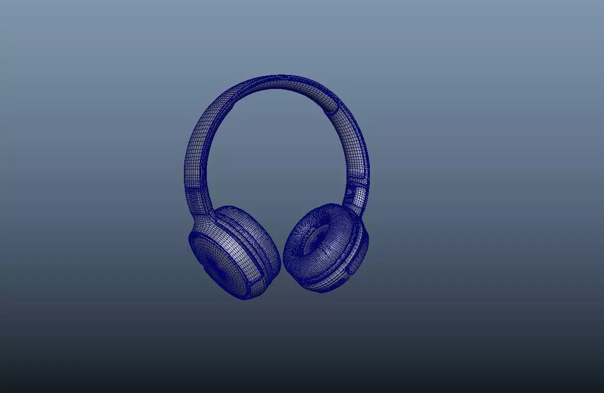 headphones Low-poly 3D model_9