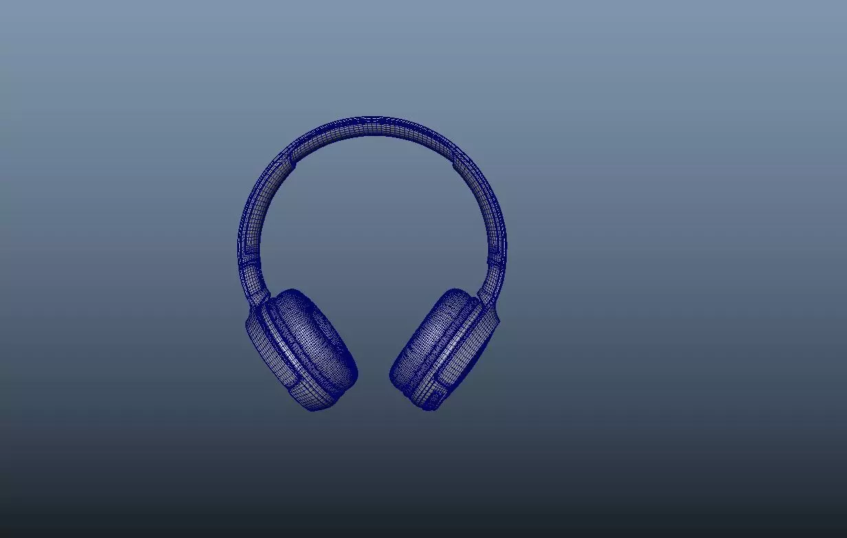 headphones Low-poly 3D model_7