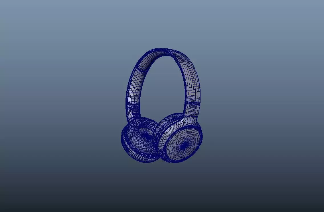 headphones Low-poly 3D model_8