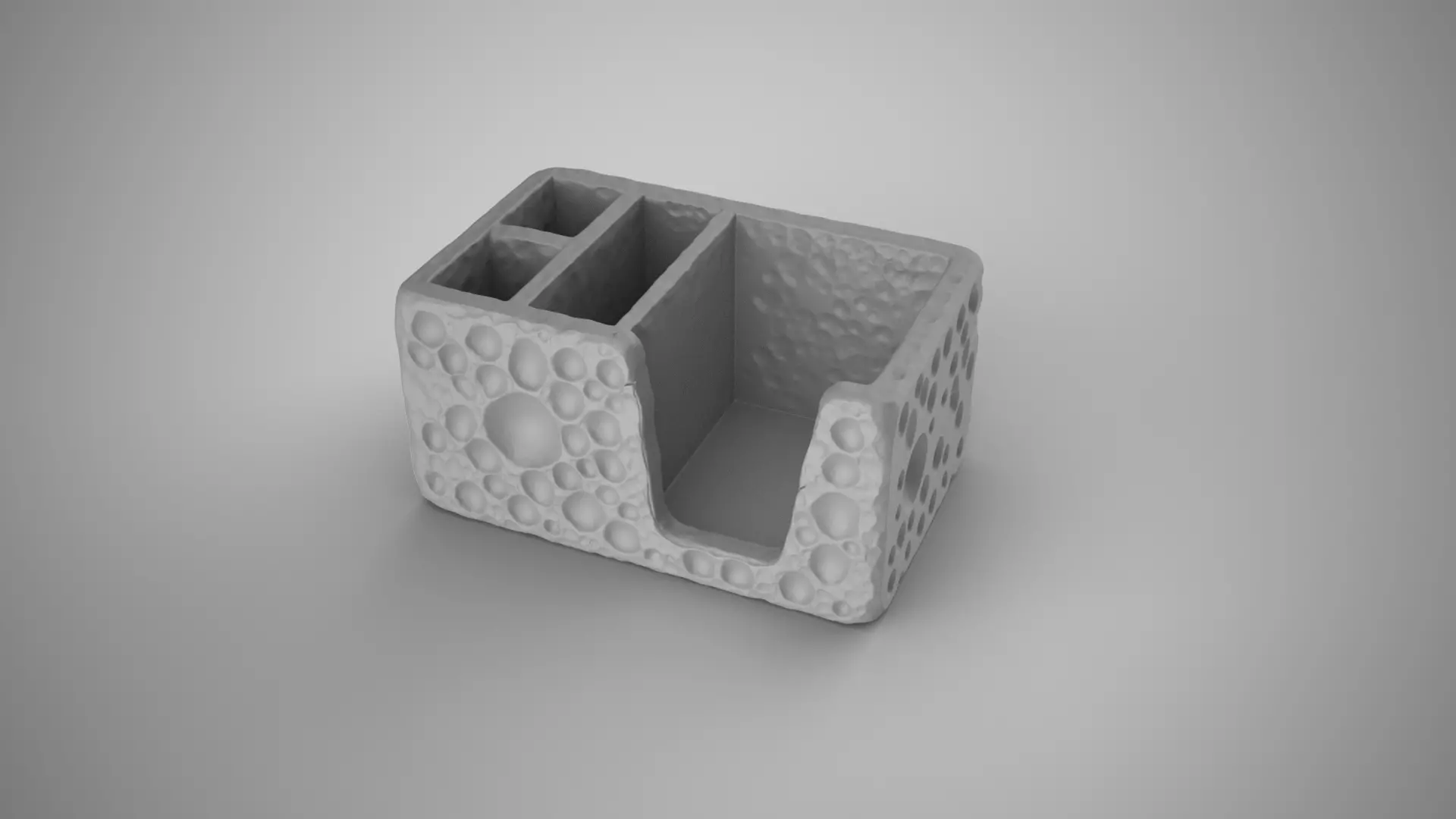 Moon Surface Organizer 3D print model_1