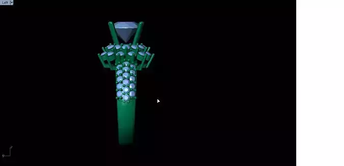 Diamonds Ring For Women 3D print