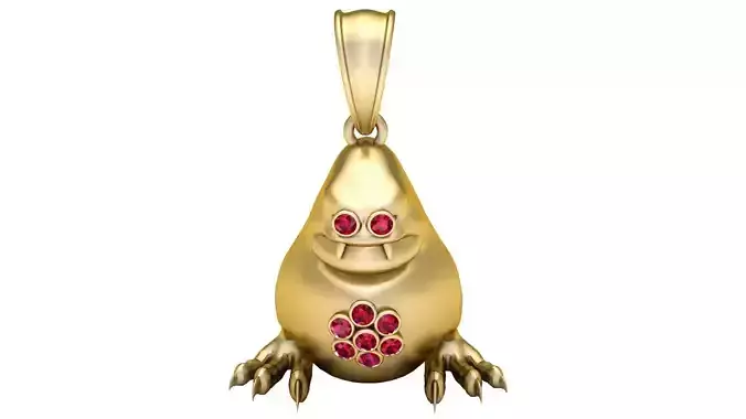  gold monster pendant 