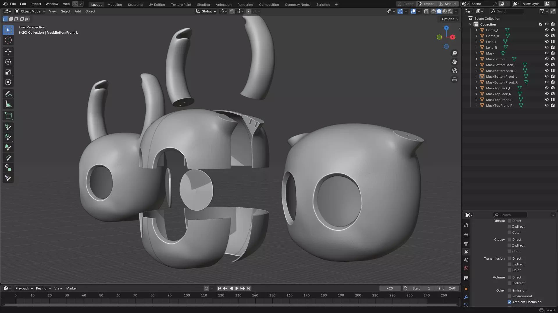 Hollow Knight The Knight Mask for Cosplay 3D print model_13