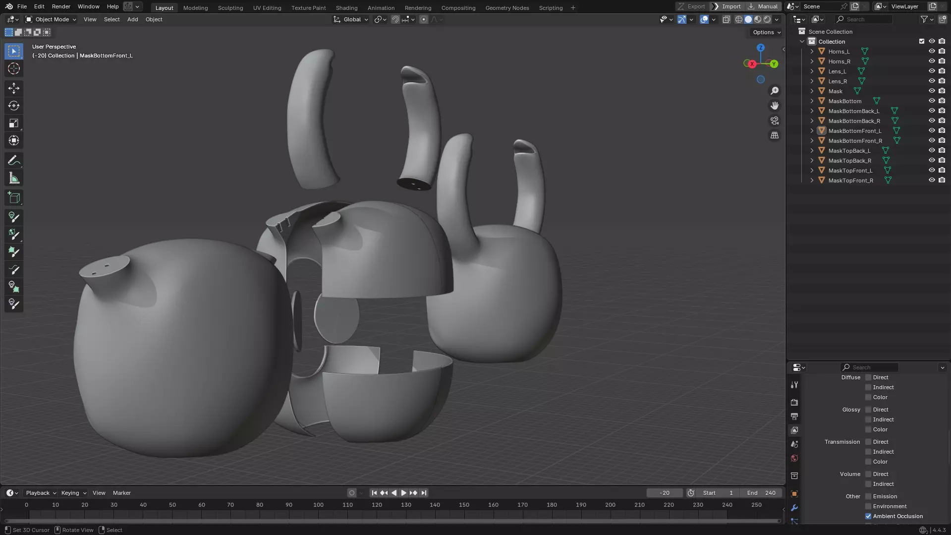 Hollow Knight The Knight Mask for Cosplay 3D print model_12