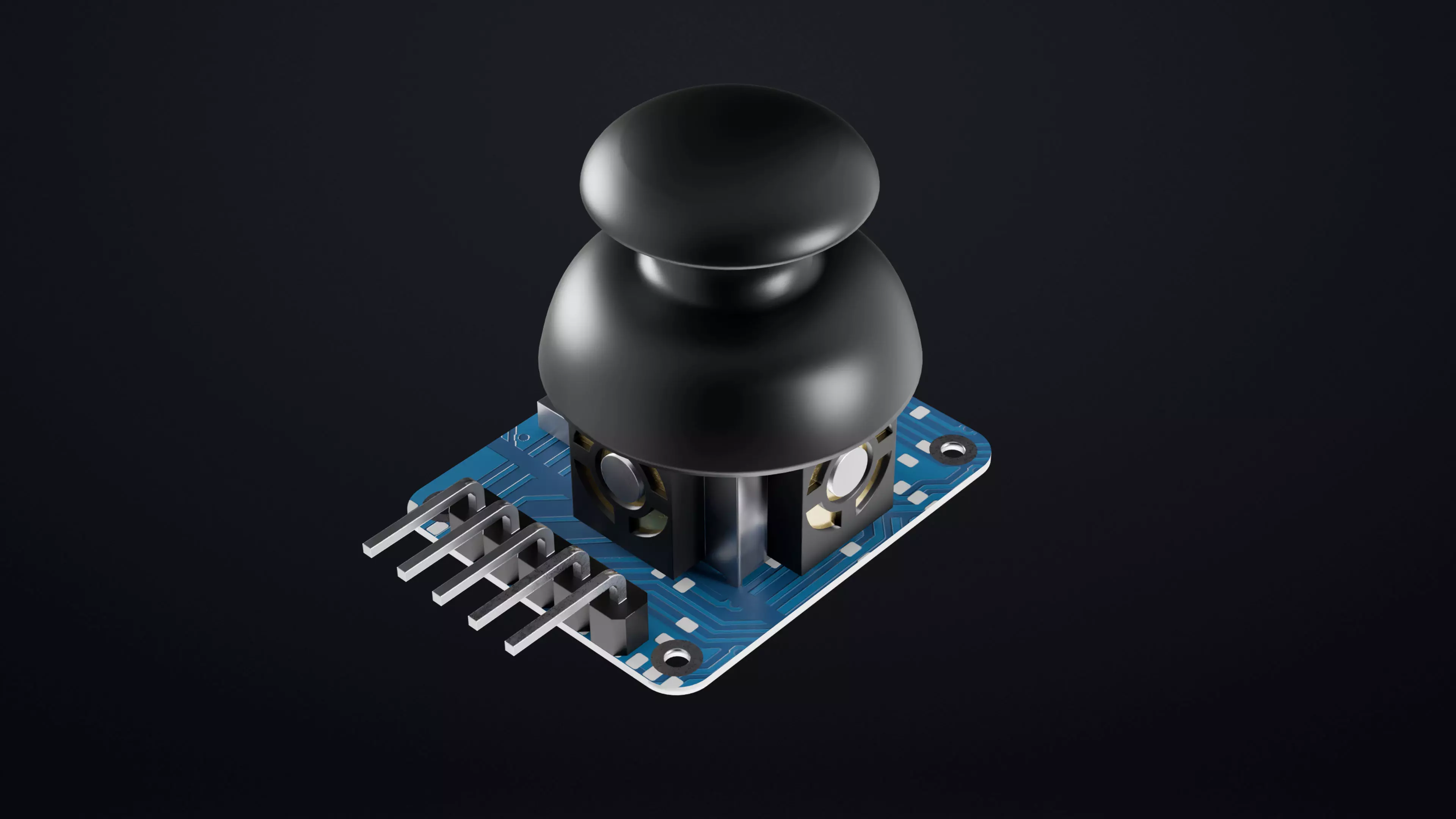 Arduino Joystick Module 3D Model Electronics Component 3D model_1
