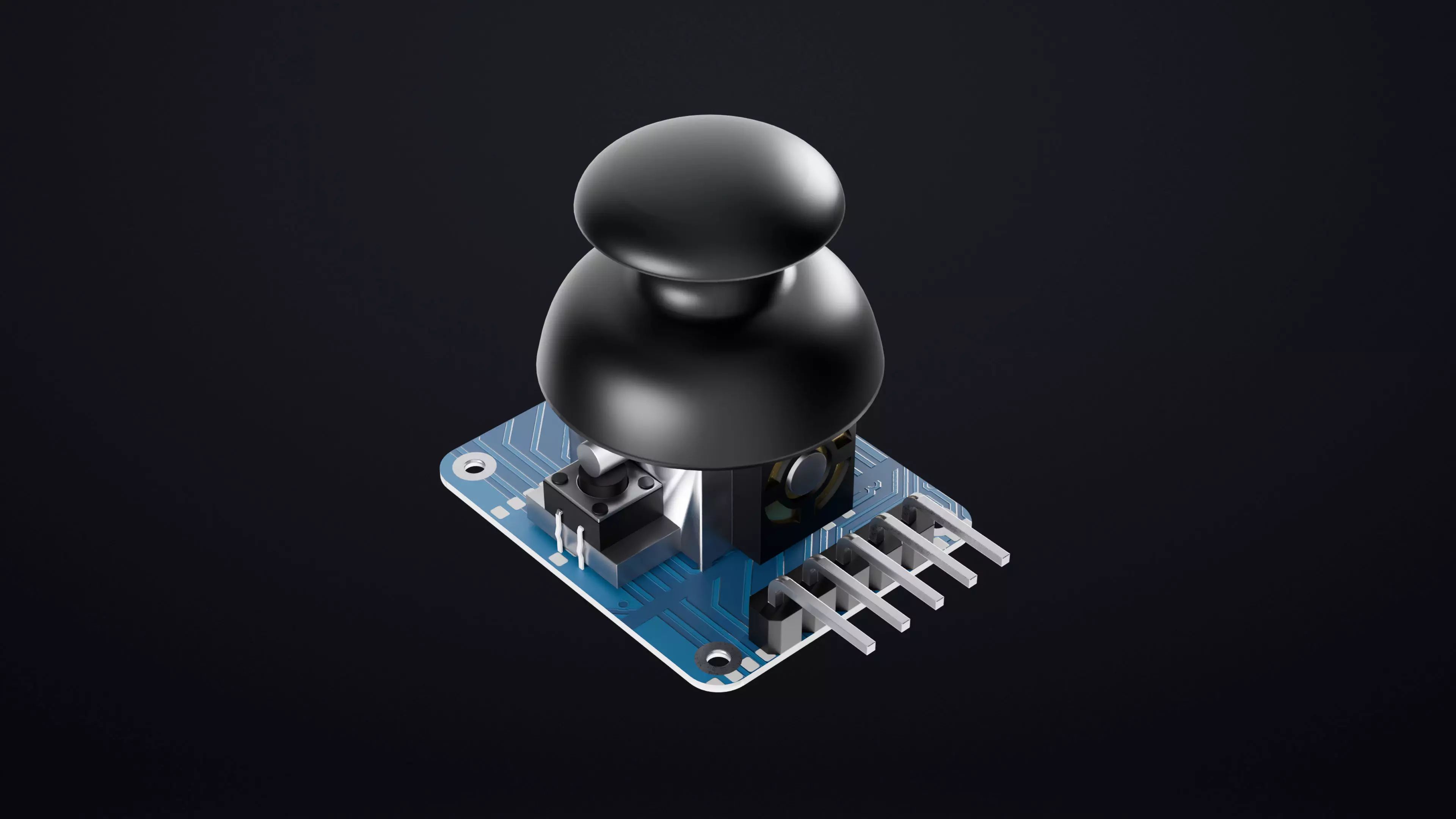 Arduino Joystick Module 3D Model Electronics Component 3D model_0