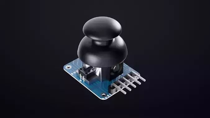 Arduino Joystick Module 3D Model Electronics Component