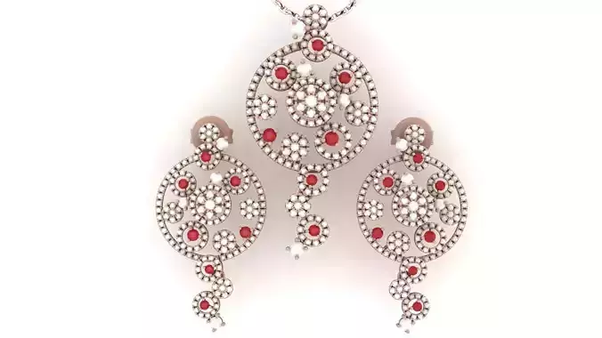 Luxury set - Pendant and earring