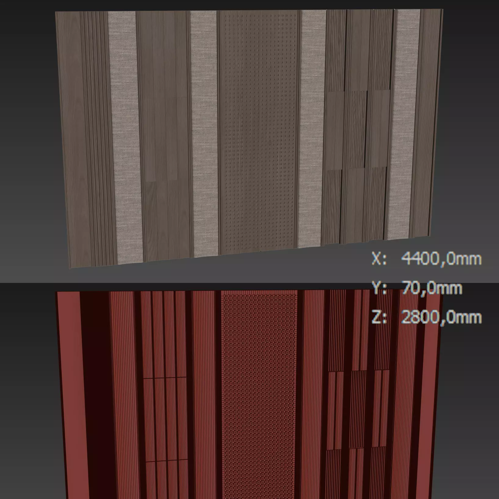 Decorative V71 Wall Panels 3D model_3