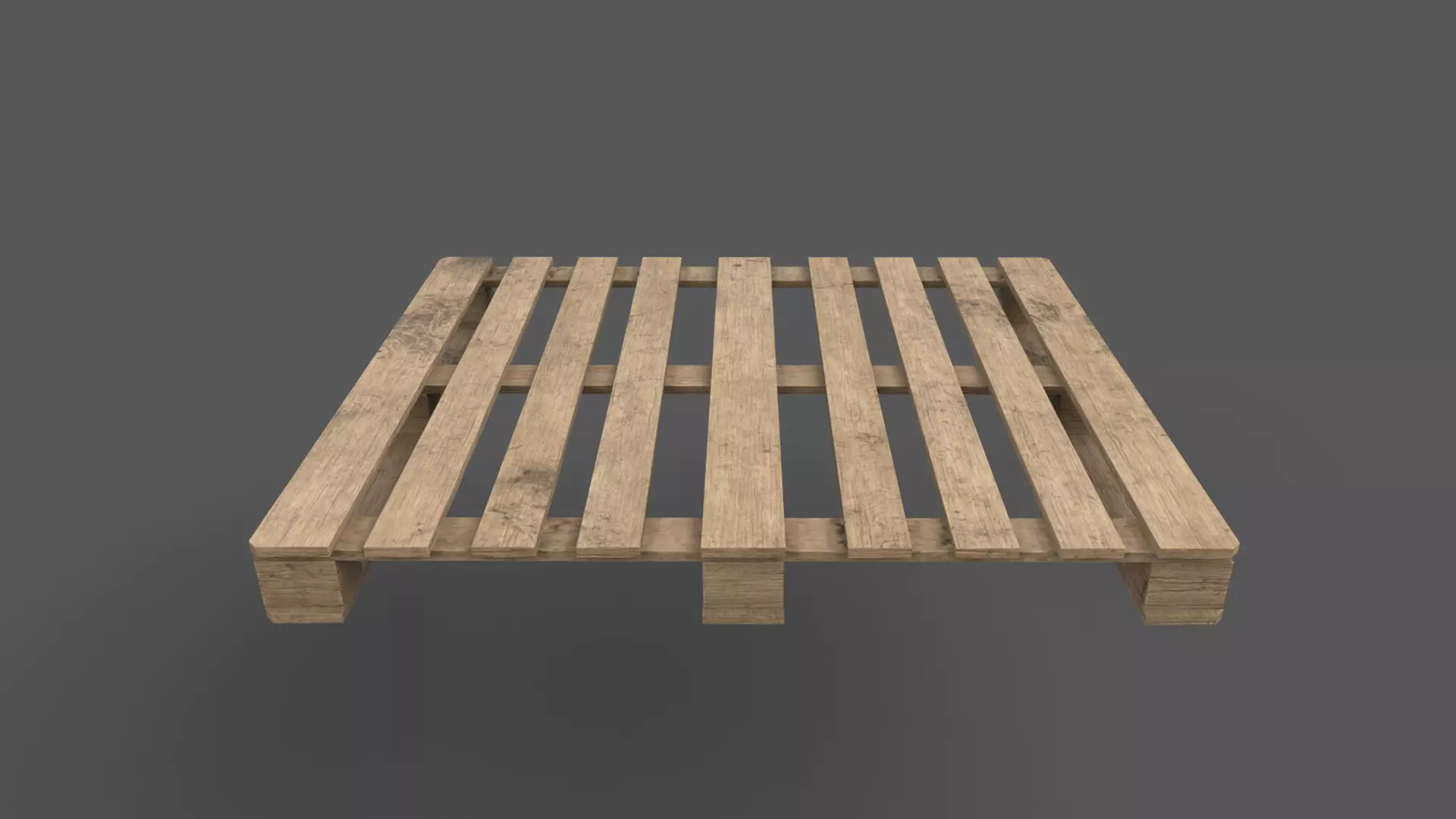 Wooden Pallet Low-poly 3D model
