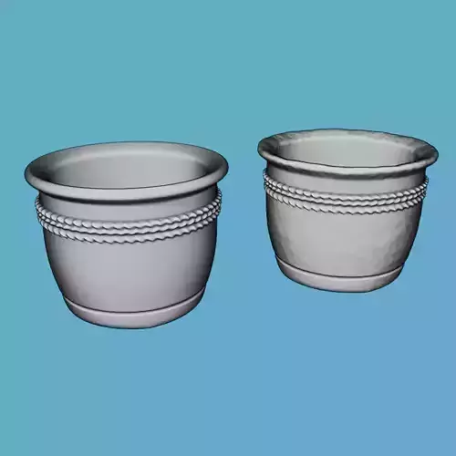Pot with Rope Design