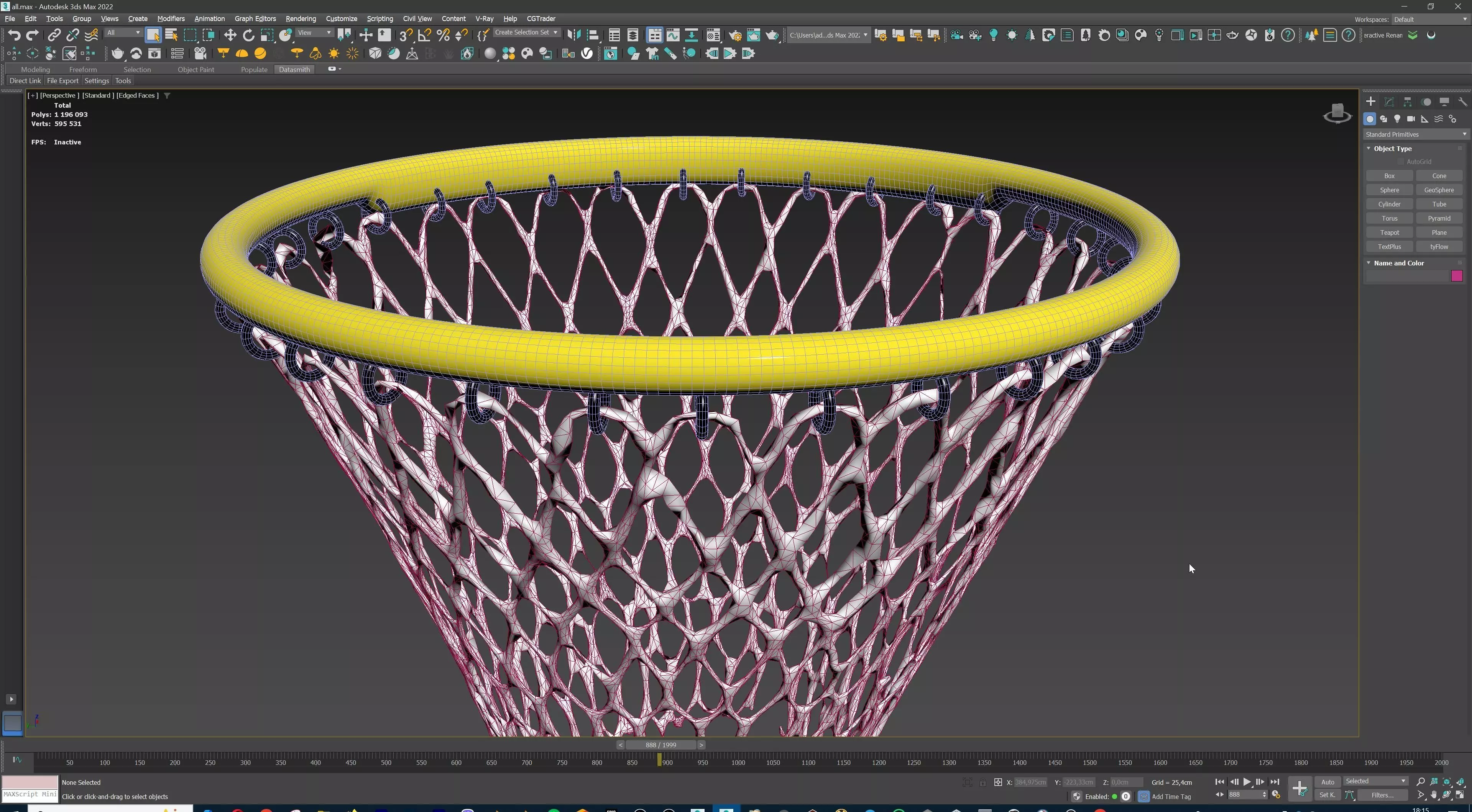 Basketball hoop net chain and cloth animation 10 assets Low-poly 3D model_41
