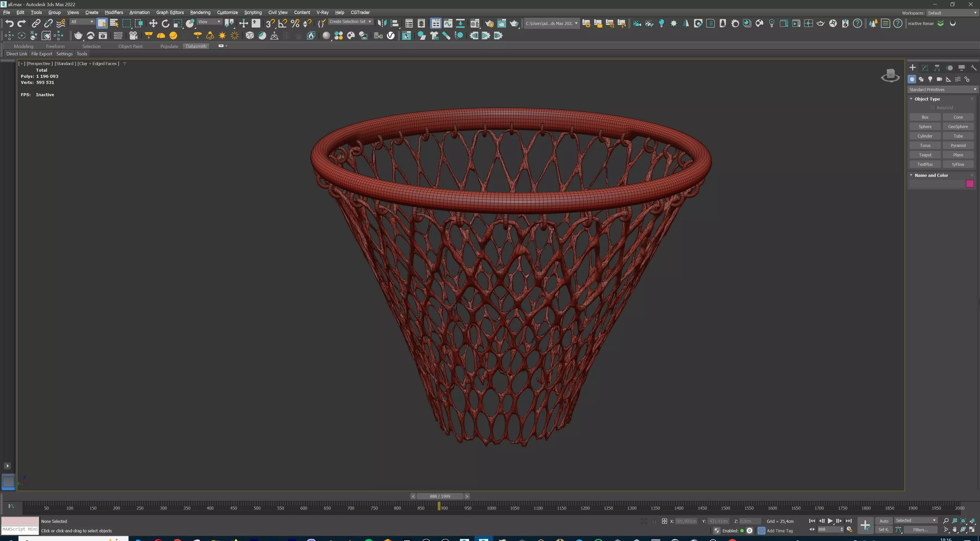 Basketball hoop net chain and cloth animation 10 assets Low-poly 3D model_44