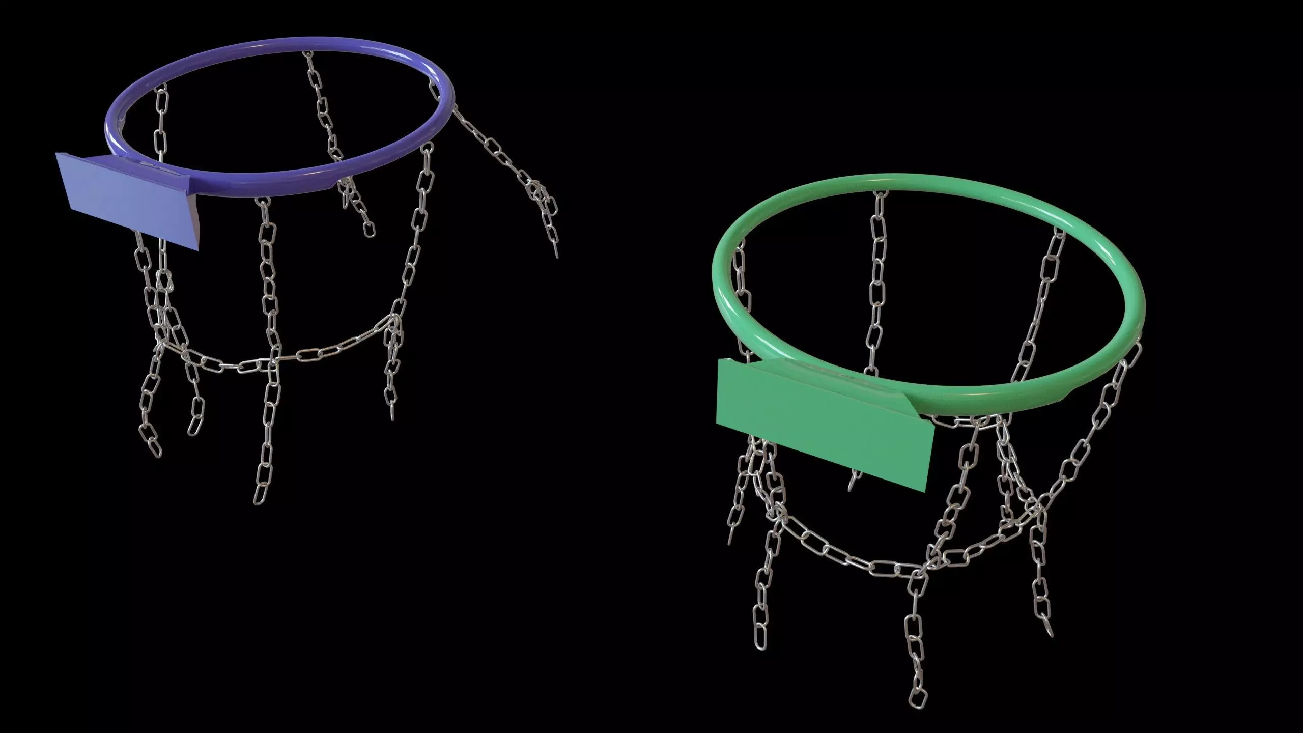 Basketball hoop net chain and cloth animation 10 assets Low-poly 3D model_8