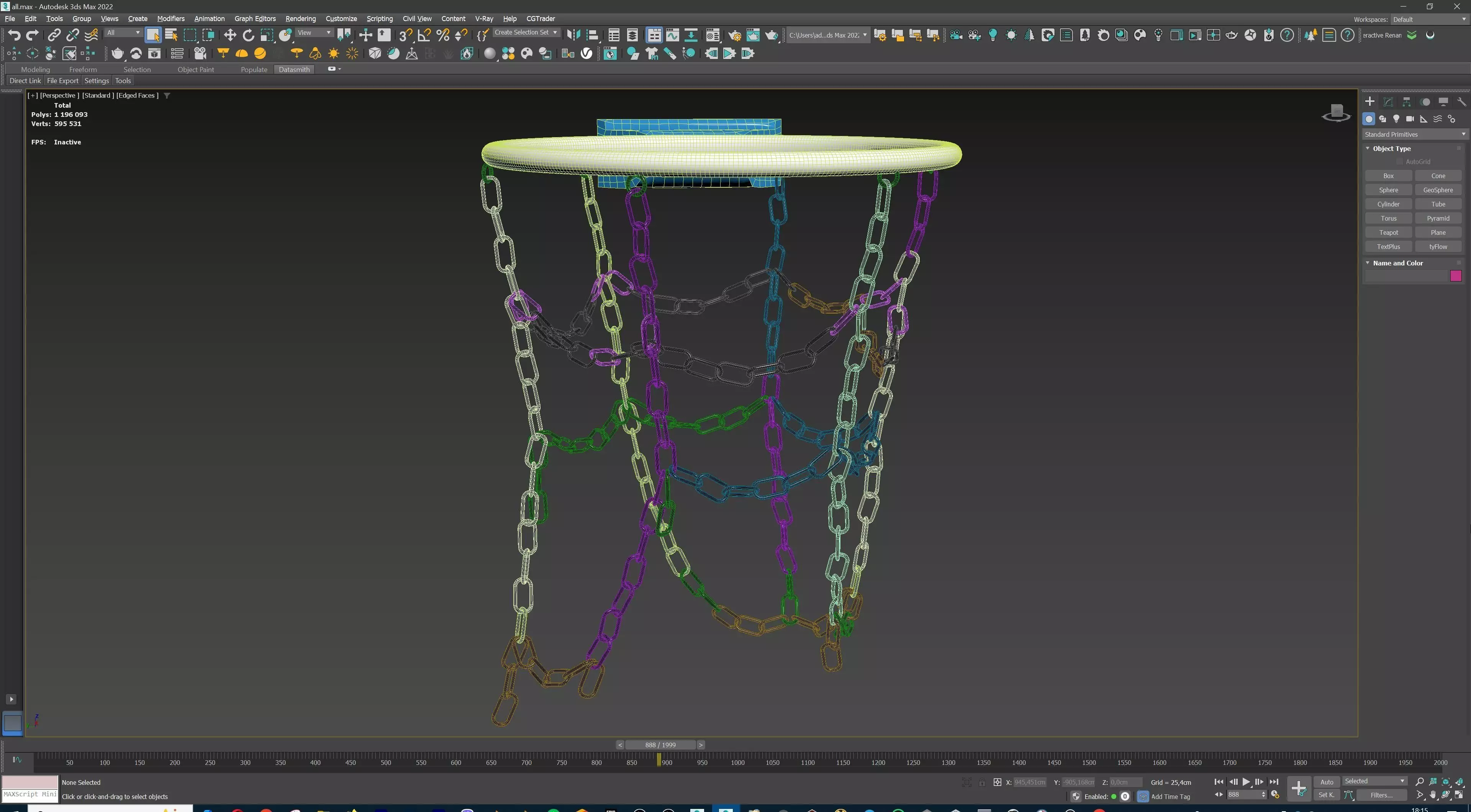 Basketball hoop net chain and cloth animation 10 assets Low-poly 3D model_40