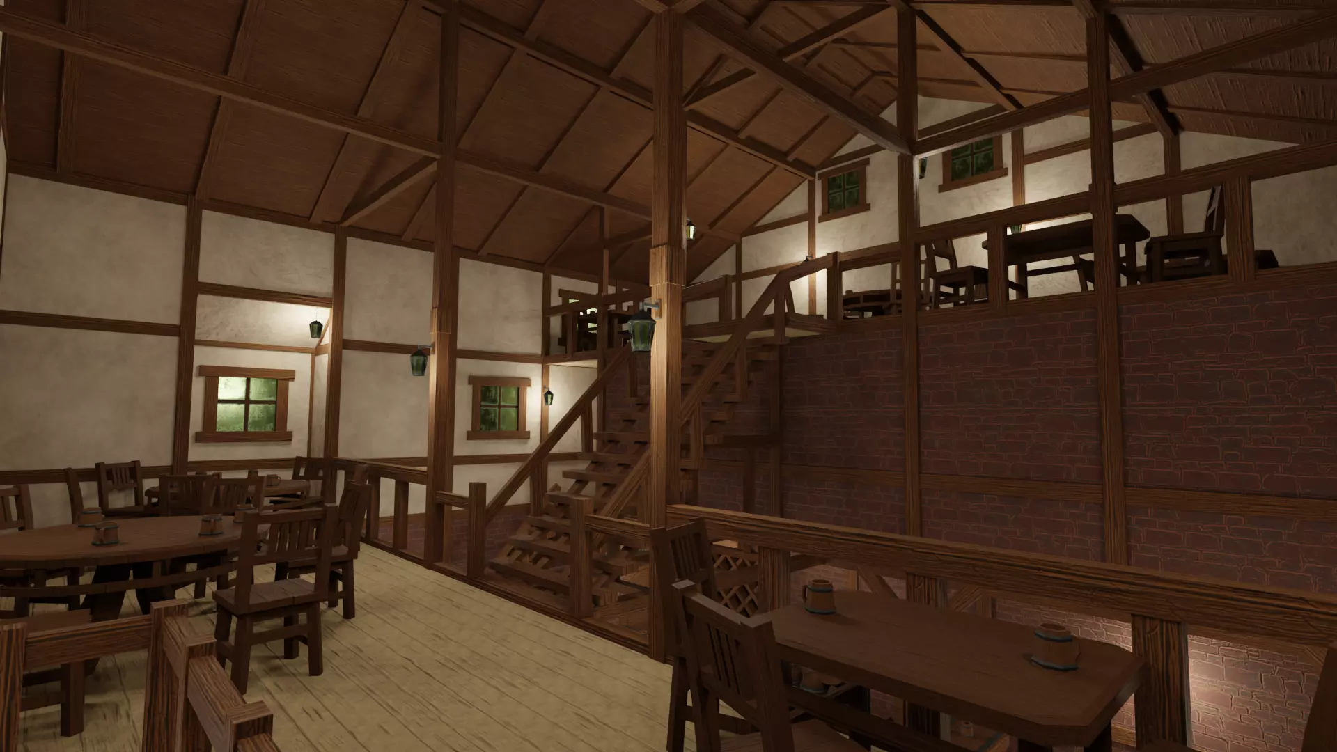 Medieval House Pack  Modular Low Poly Buildings Low-poly 3D model_5