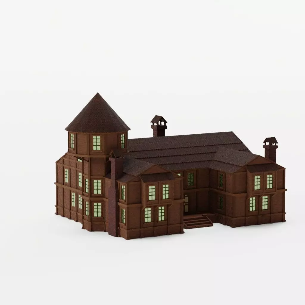 Medieval House Pack  Modular Low Poly Buildings Low-poly 3D model_8