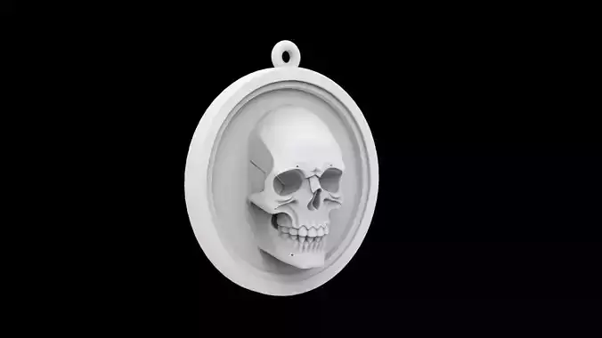 Skull Pendant 3D Print Model