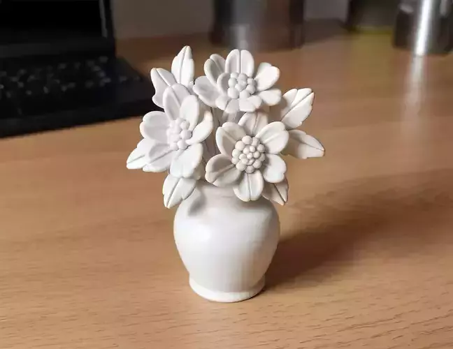 Flowers in Vase 3D Printable
