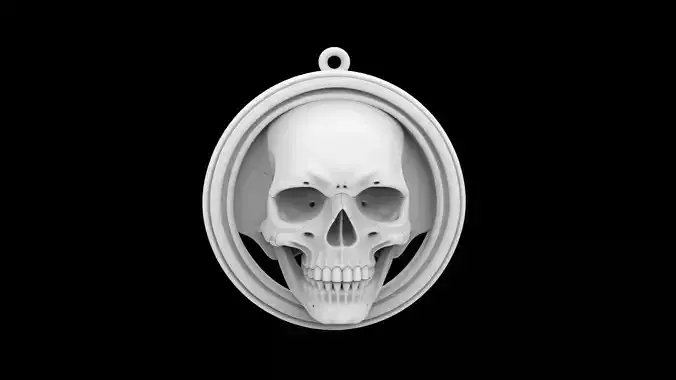 Skull Pendant 3D Print Model