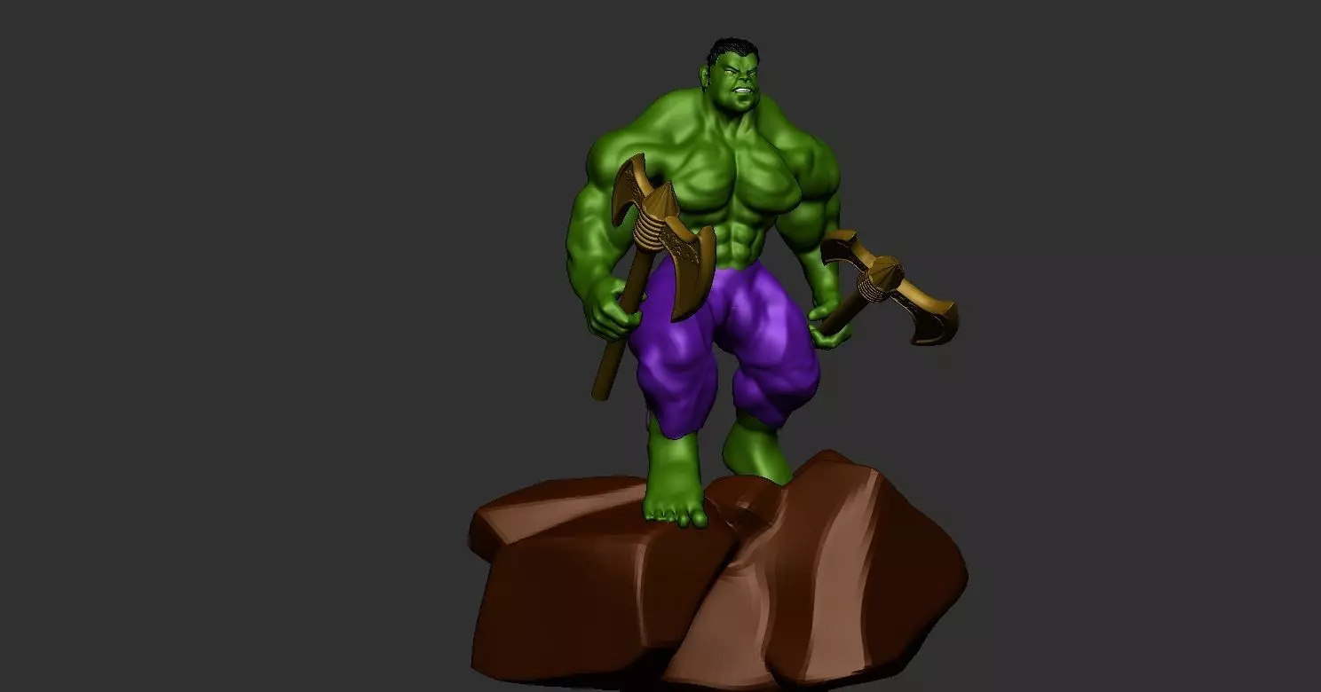 ANGRY HULK 3D MODEL READY  3D print model_0