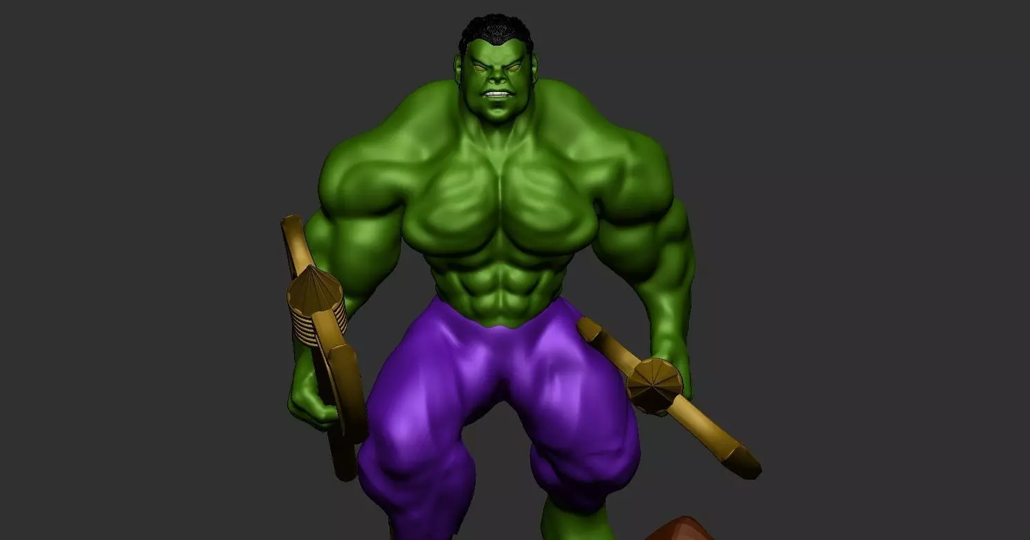 ANGRY HULK 3D MODEL READY  3D print model_10