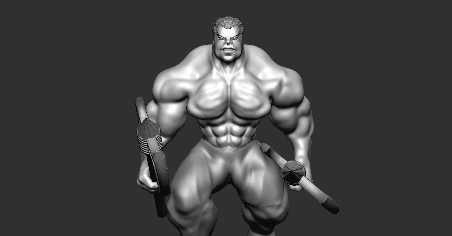 ANGRY HULK 3D MODEL READY  3D print model_9