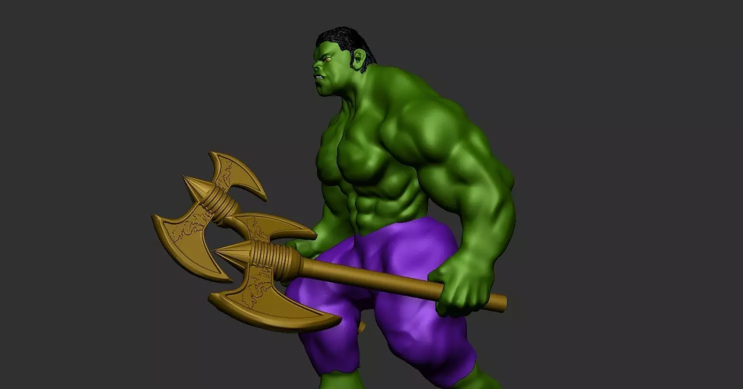 ANGRY HULK 3D MODEL READY  3D print model_4
