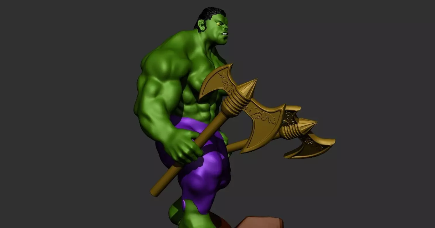 ANGRY HULK 3D MODEL READY  3D print model_8