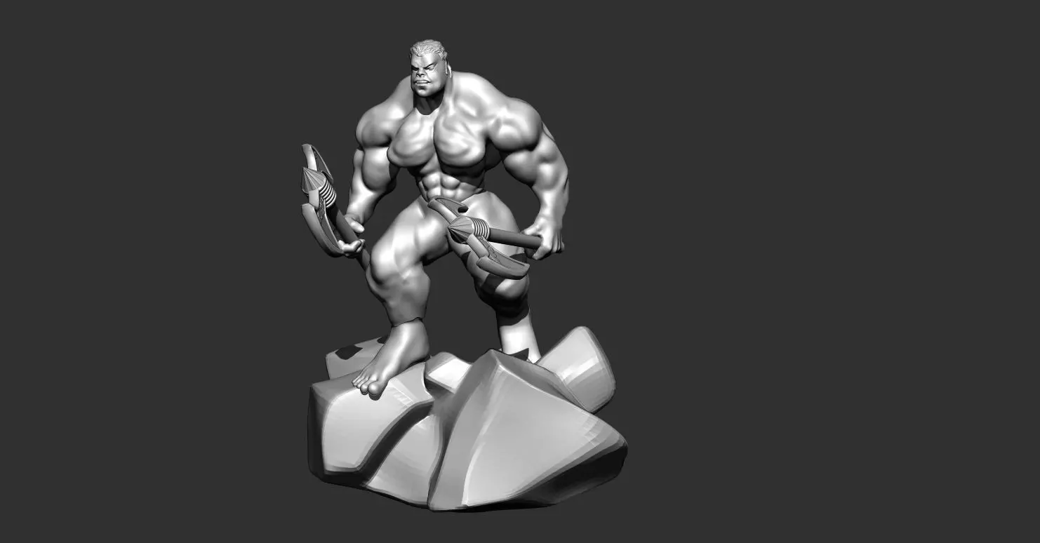 ANGRY HULK 3D MODEL READY  3D print model_1