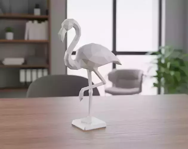 Low-Poly Flamingo 3D Printable