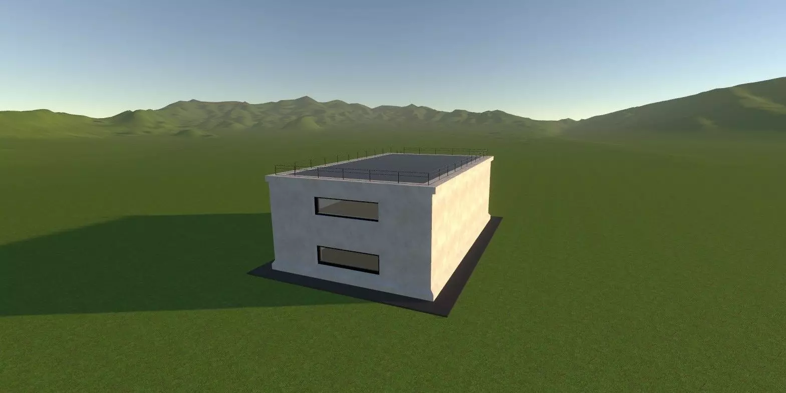 Modern Low Poly Military Building Pack - 3 Buildings Low-poly 3D model_9