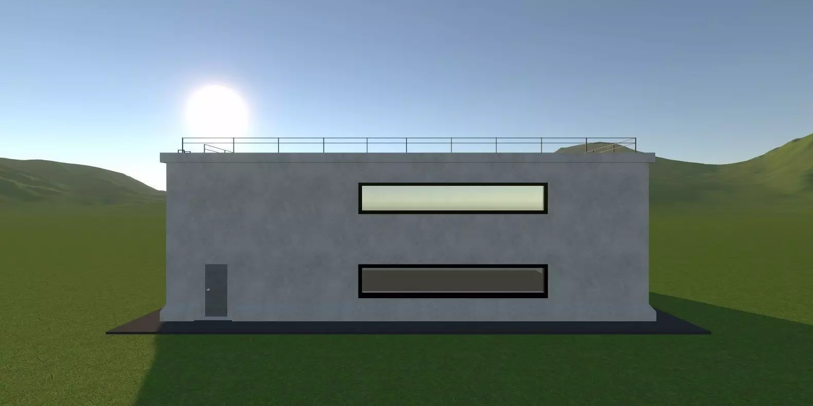 Modern Low Poly Military Building Pack - 3 Buildings Low-poly 3D model_10