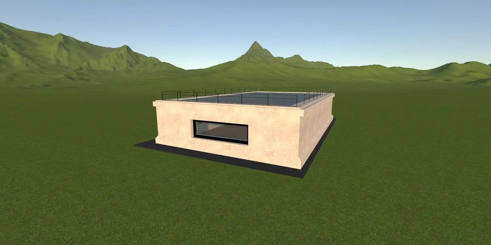 Modern Low Poly Military Building Pack - 3 Buildings Low-poly 3D model_3