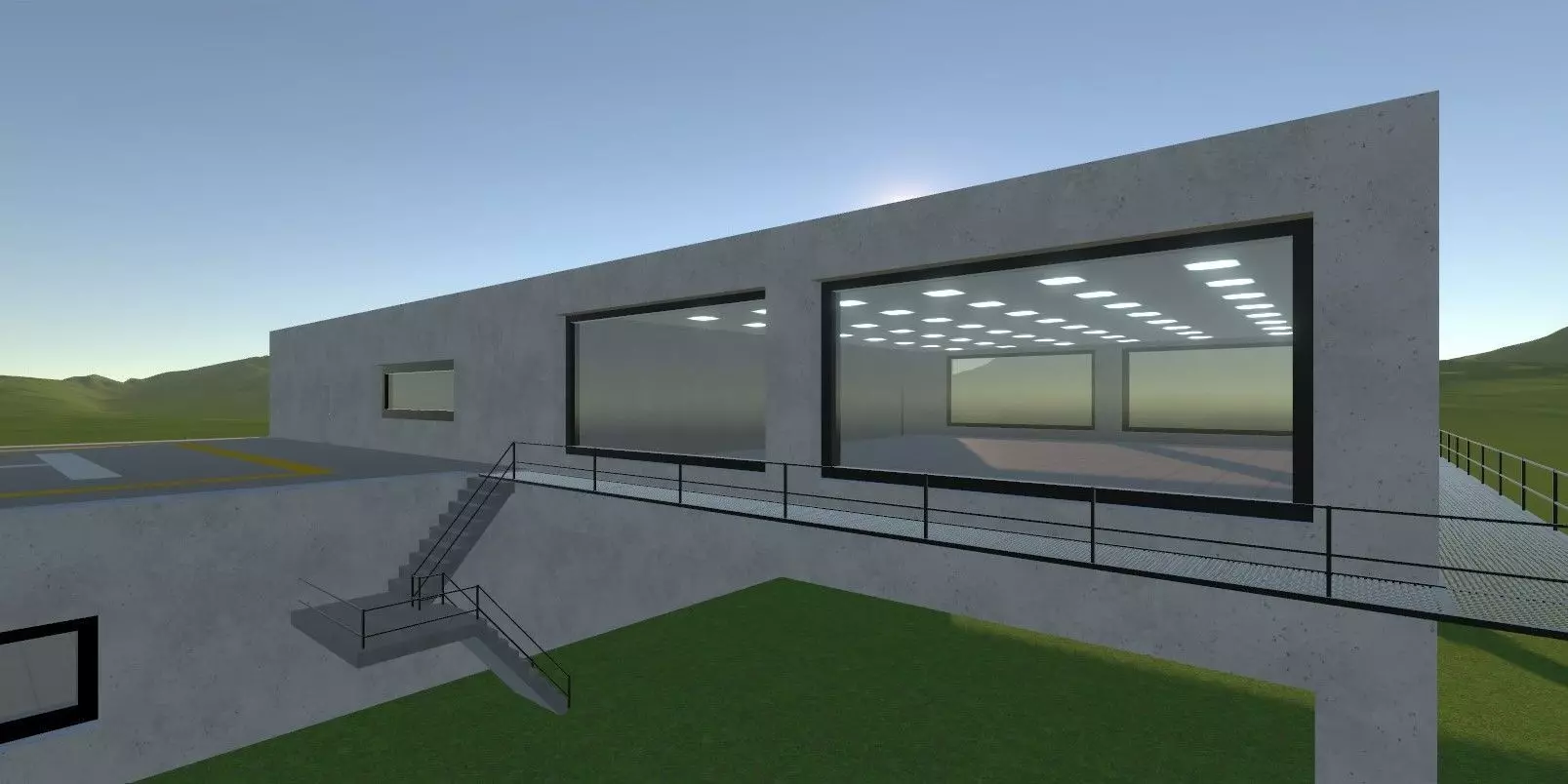 Modern Low Poly Military Building Pack - 3 Buildings Low-poly 3D model_21