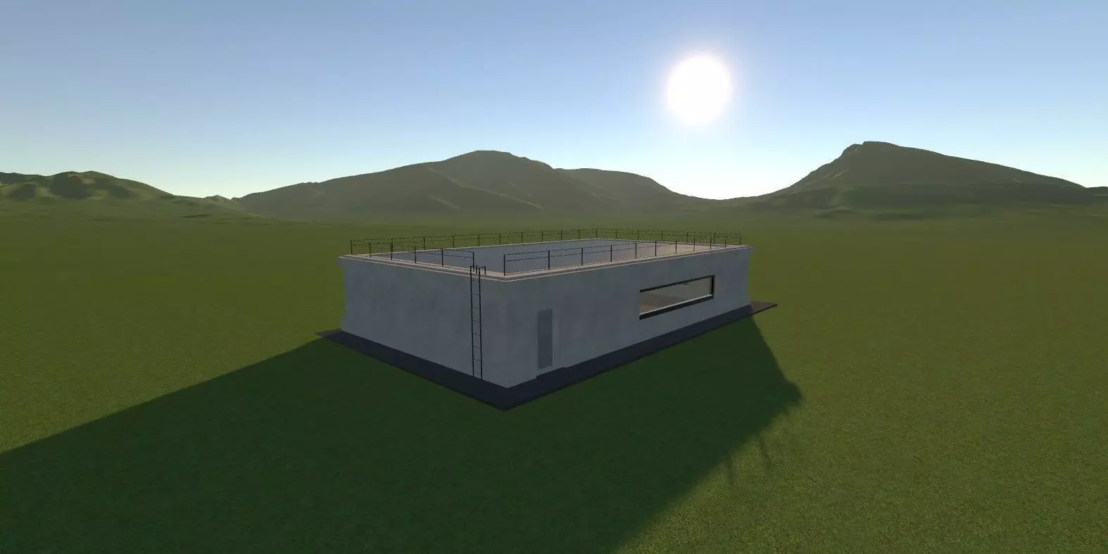 Modern Low Poly Military Building Pack - 3 Buildings Low-poly 3D model_2