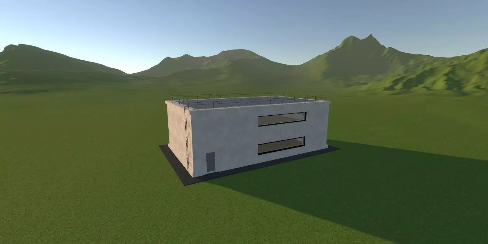 Modern Low Poly Military Building Pack - 3 Buildings Low-poly 3D model_7