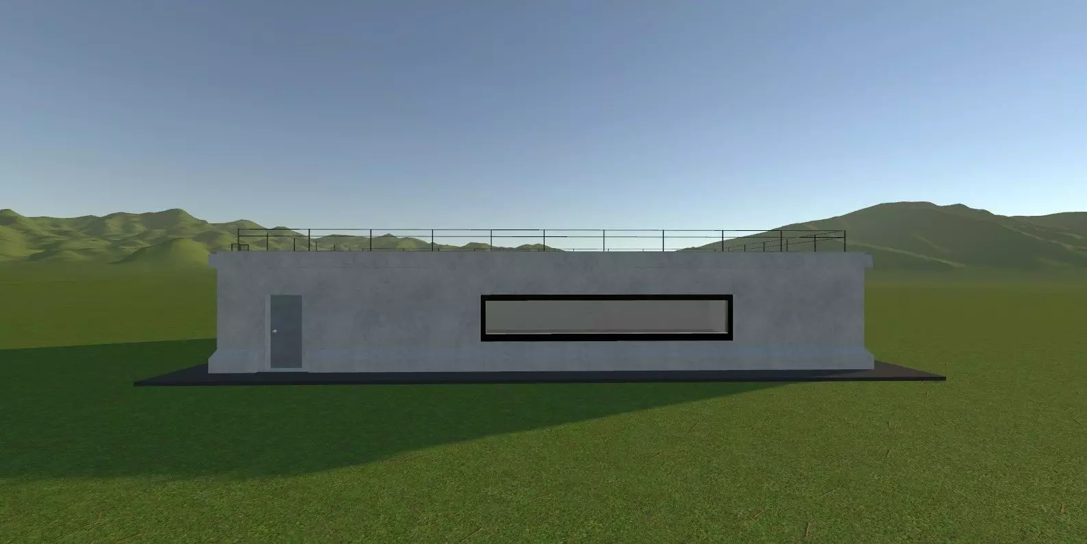 Modern Low Poly Military Building Pack - 3 Buildings Low-poly 3D model_4