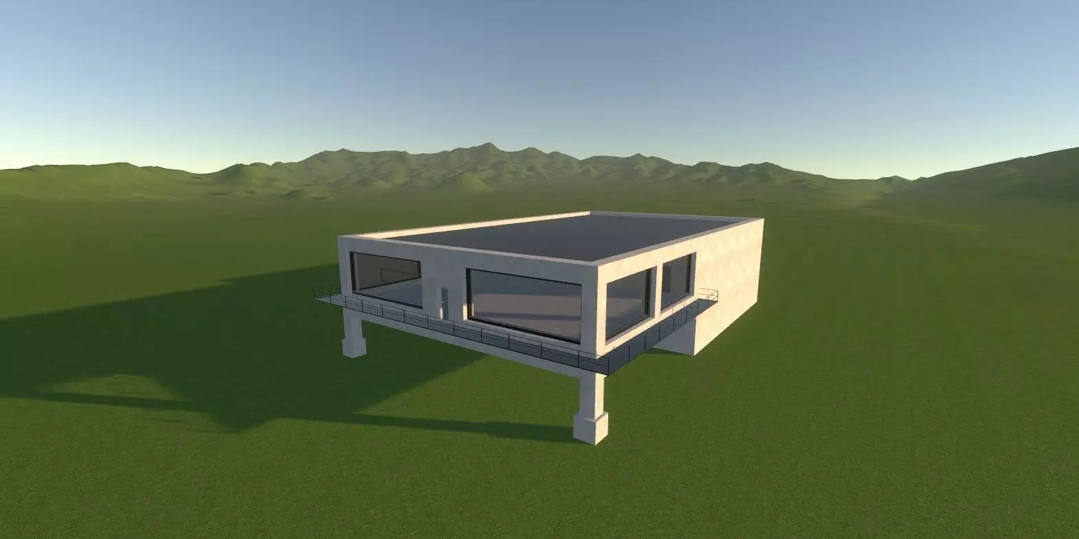Modern Low Poly Military Building Pack - 3 Buildings Low-poly 3D model_17