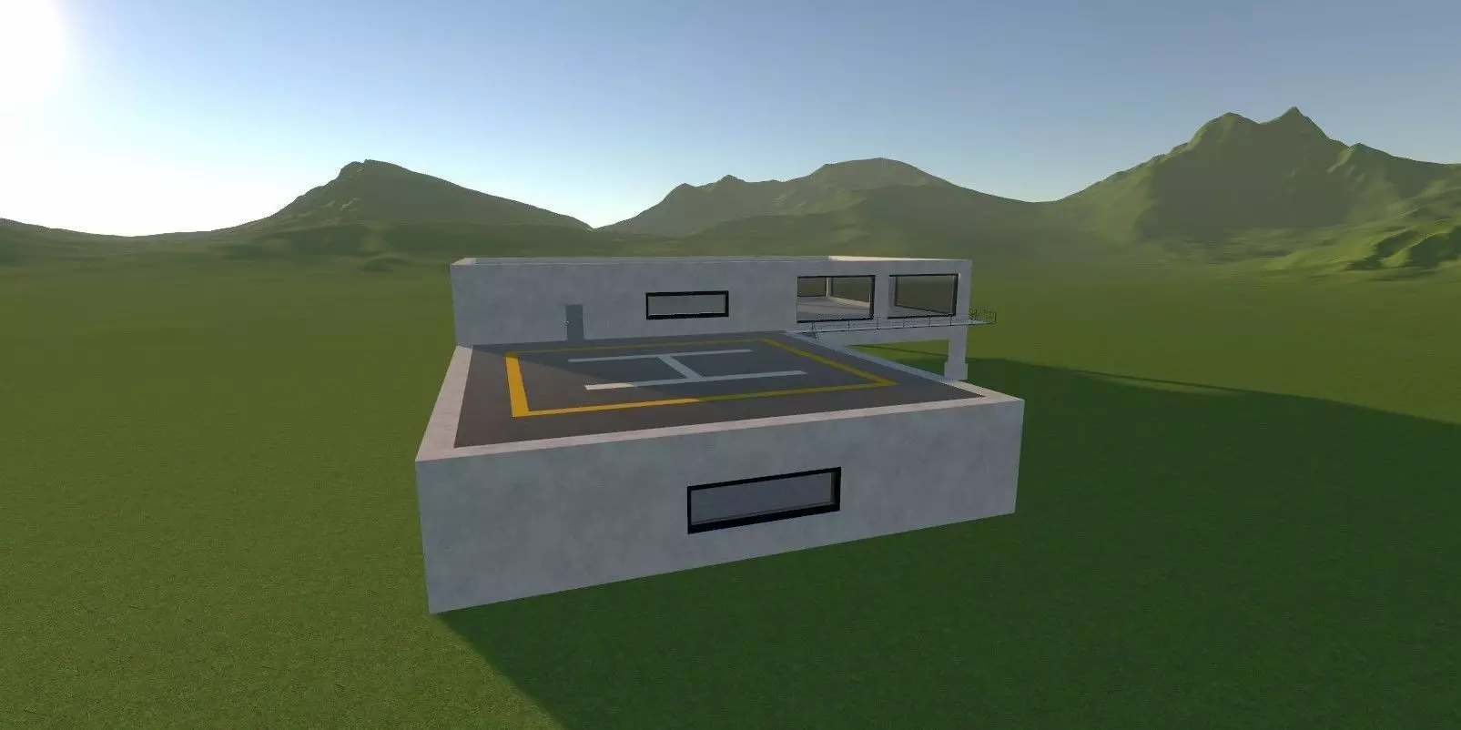 Modern Low Poly Military Building Pack - 3 Buildings Low-poly 3D model_19