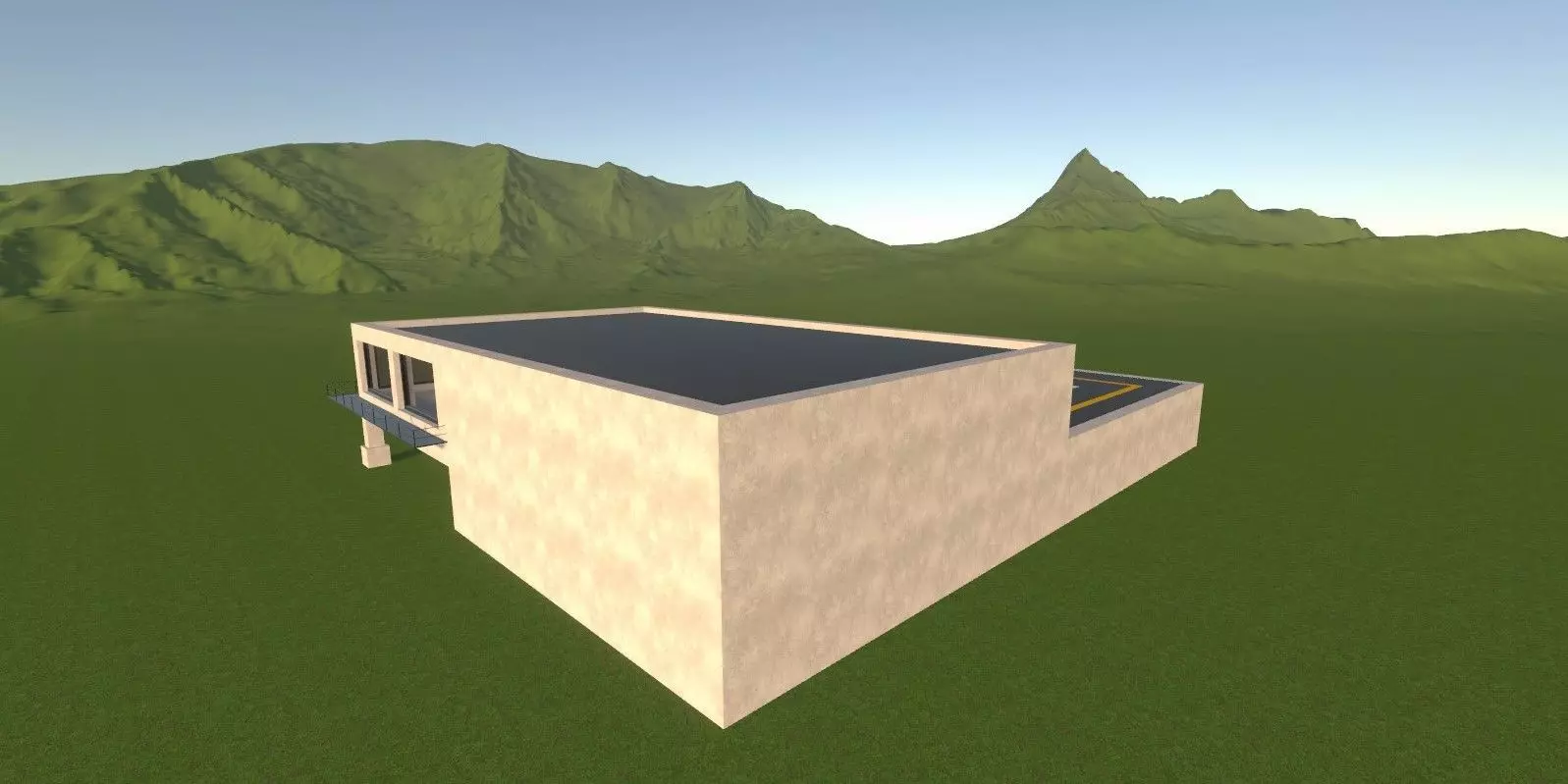 Modern Low Poly Military Building Pack - 3 Buildings Low-poly 3D model_18