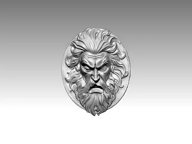 ZEUS face human relief 