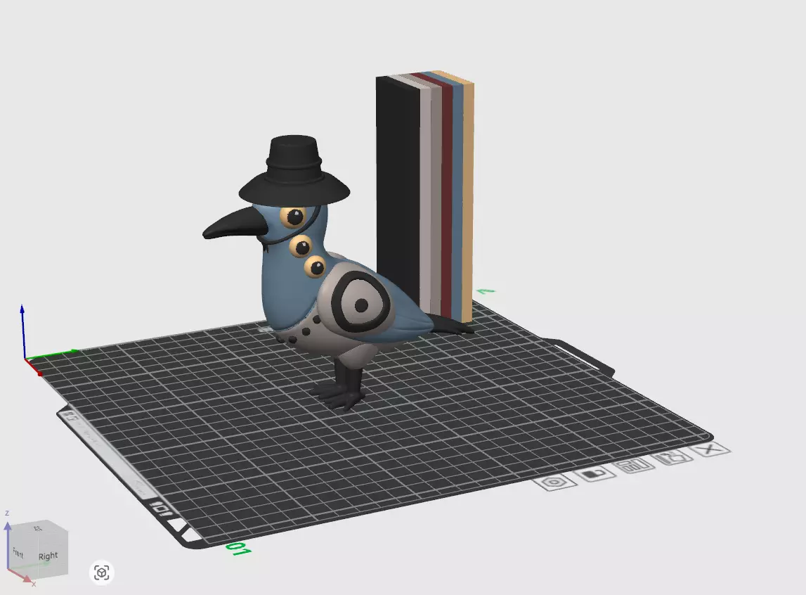 Sussy Magpie Bird STL file 3D Model 3mf Multicolor 3D print model_4