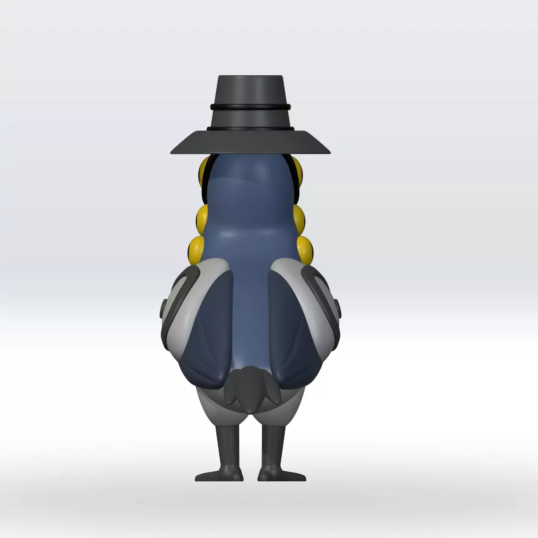 Sussy Magpie Bird STL file 3D Model 3mf Multicolor 3D print model_3