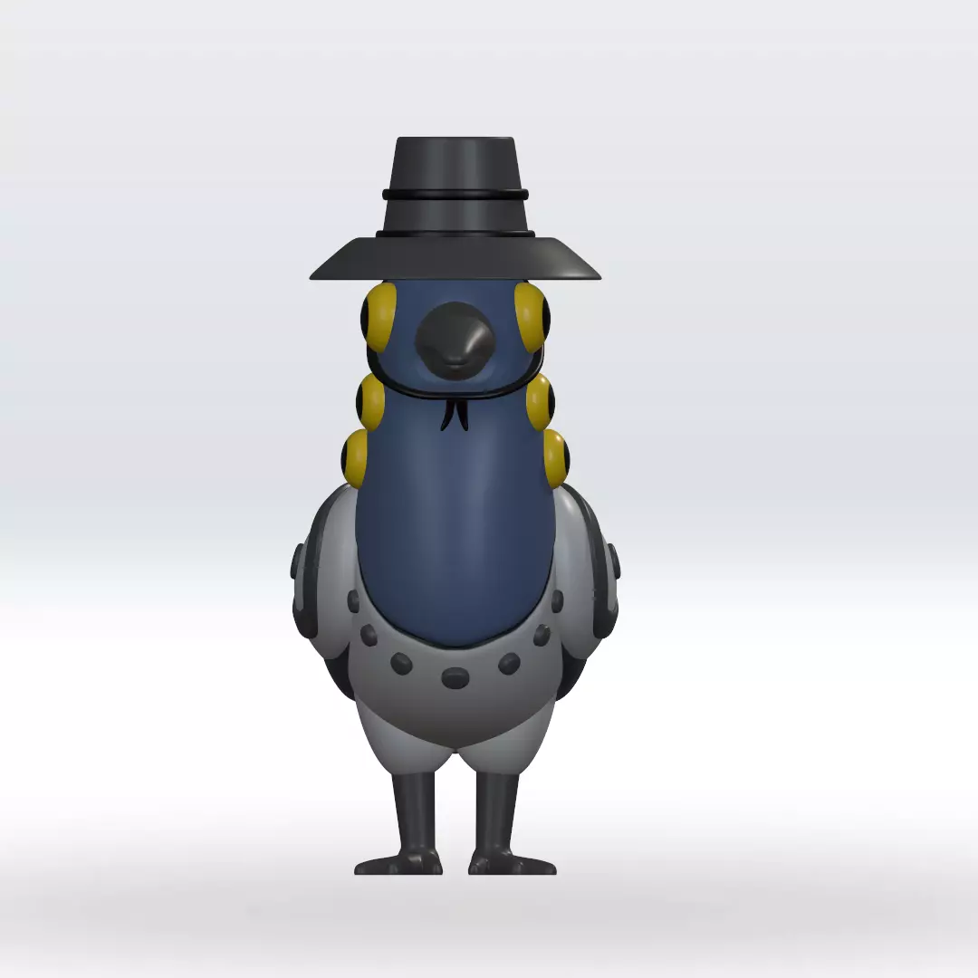 Sussy Magpie Bird STL file 3D Model 3mf Multicolor 3D print model_0