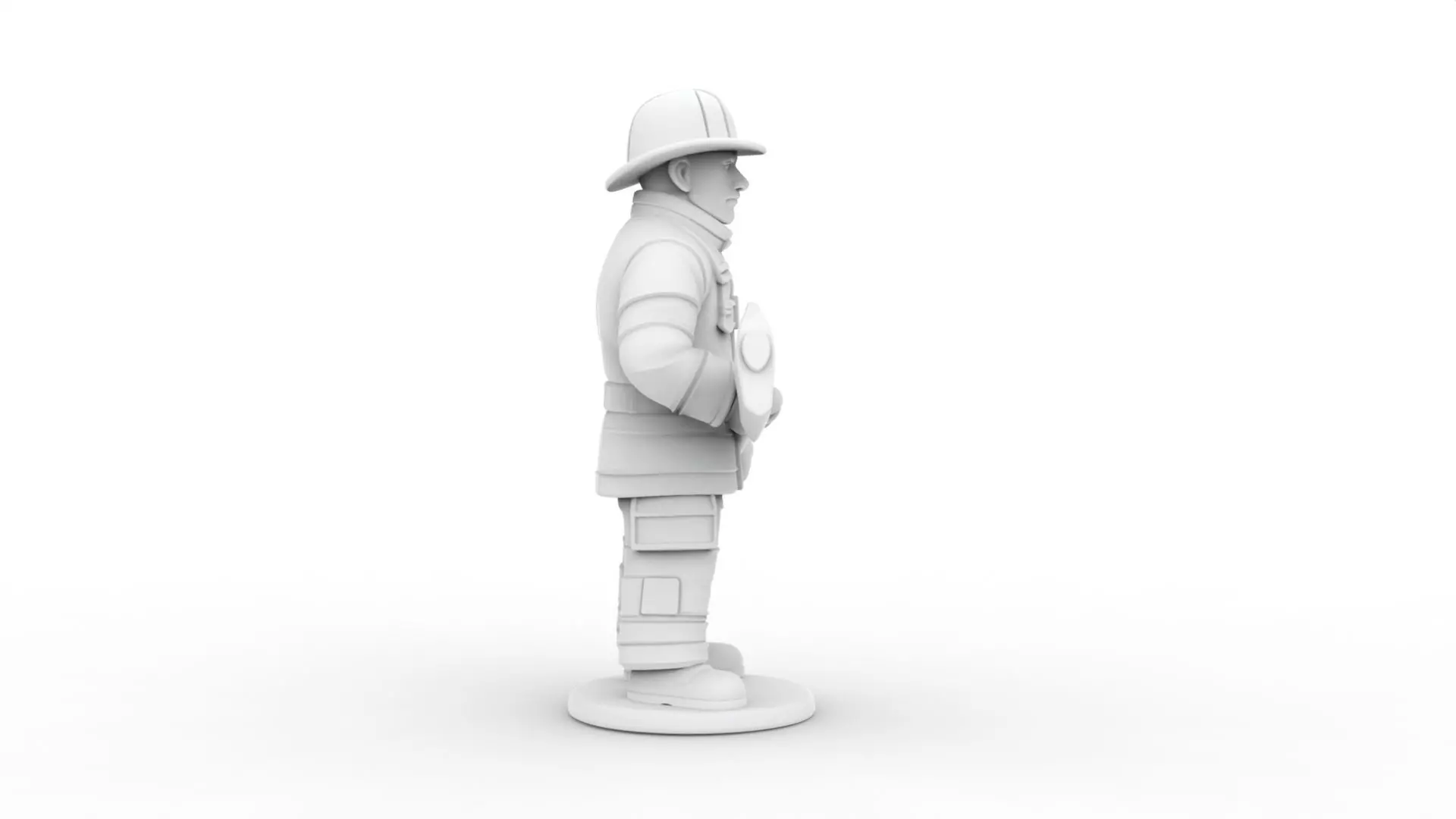 Firefighter with Axe 3D Printable 3D print model_6