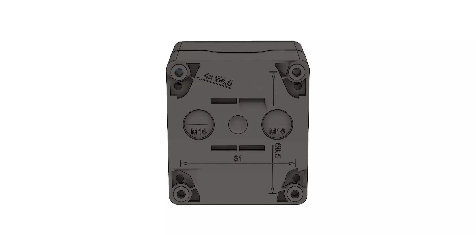 Caixa Botoeira WEG PBW 1Y Button Box 3D model_20