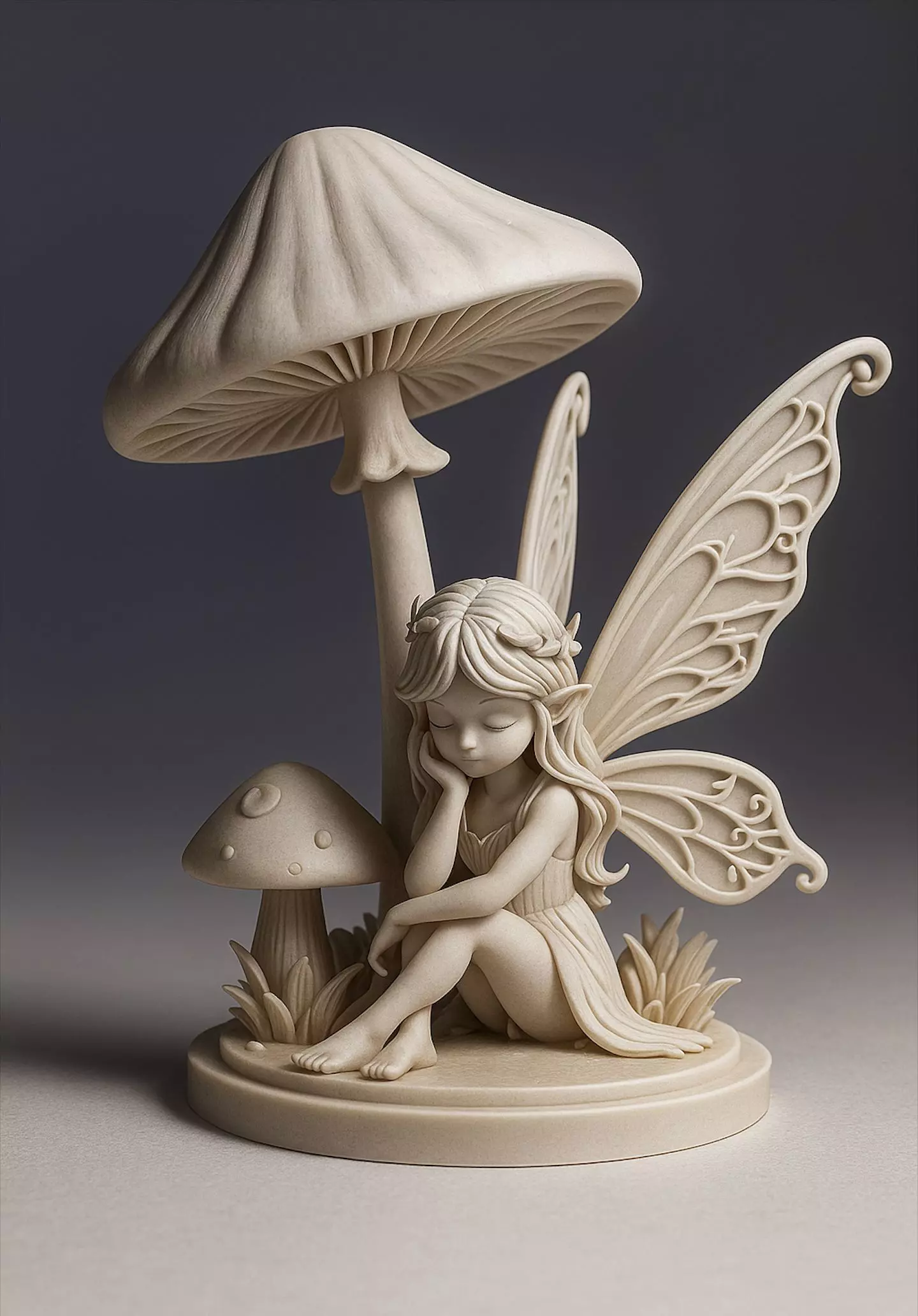 Fairy Under Mushroom  3D print model_0